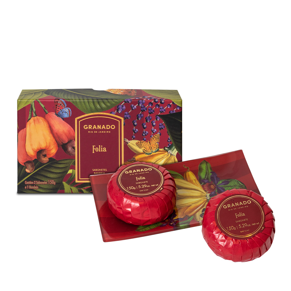 Folia Bar Soap Duo &#038; Soap Dish/glass tray set 2 x 150 g image