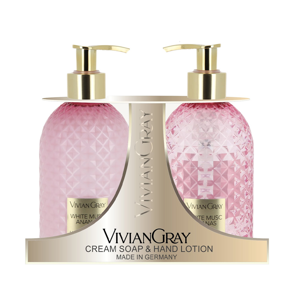 Set White Musc &#038; Ananas Cream Soap &#038; Hand Lotion 2 x 300 ml image