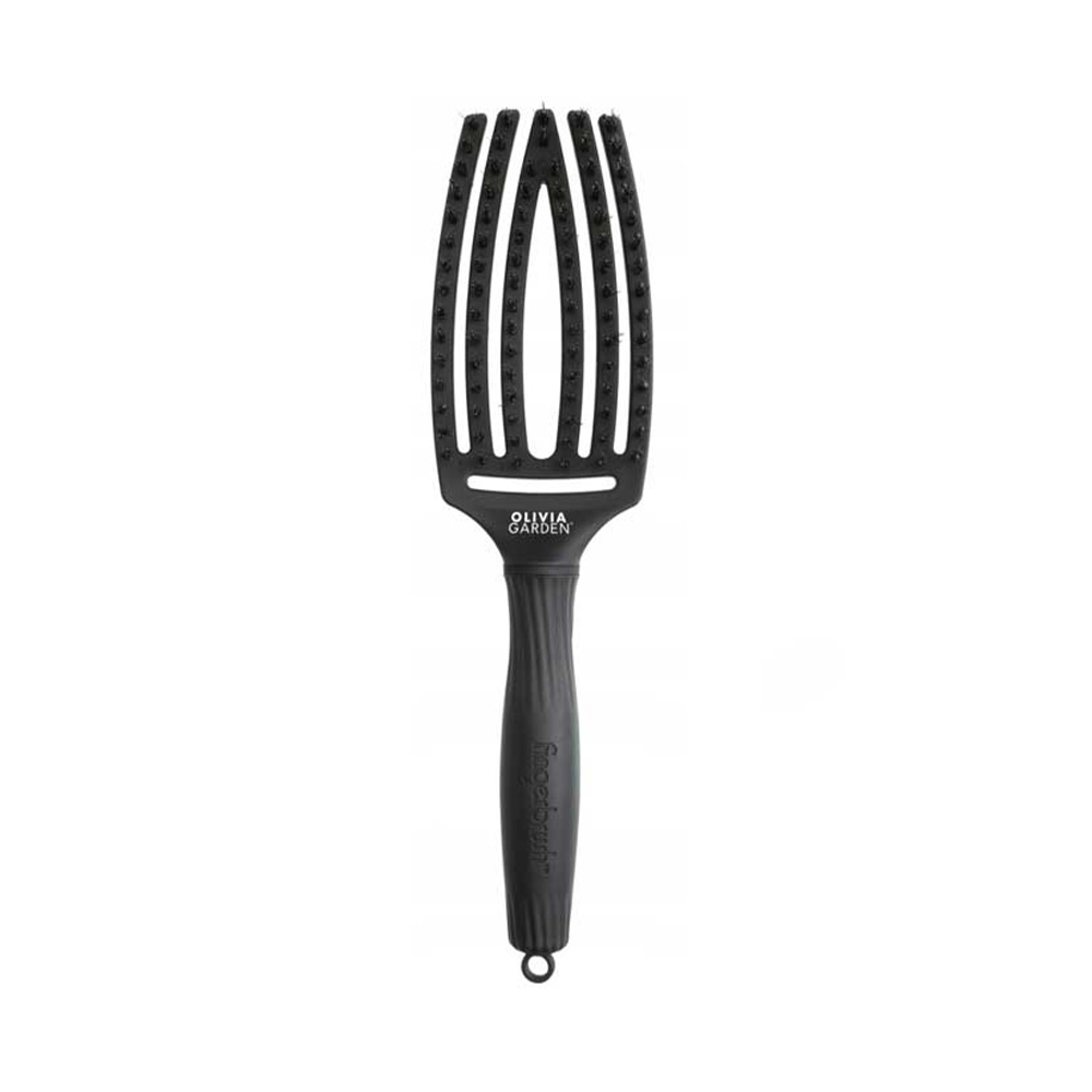 Fingerbrush Care Iconic Boar&Nylon – Full Black Medium