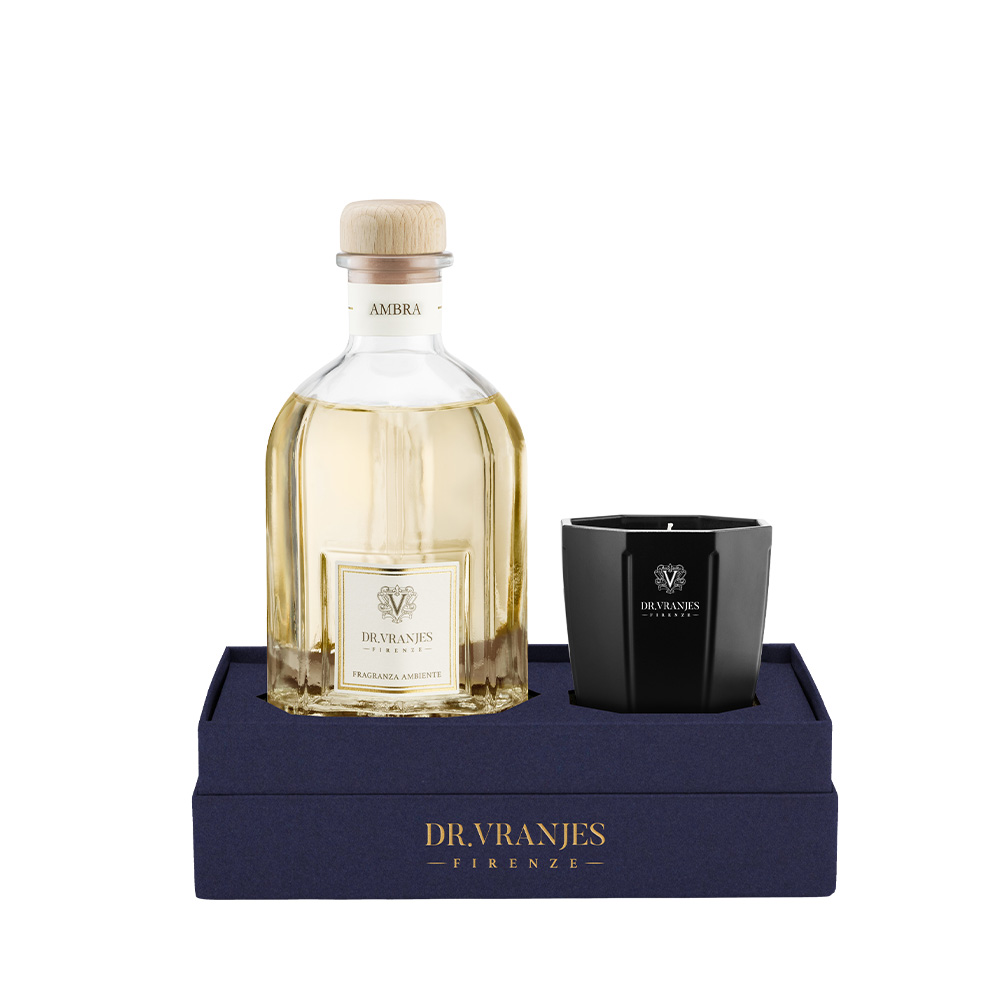 Gift Box Ambra 250 ml Diffuser + 80 g Candle