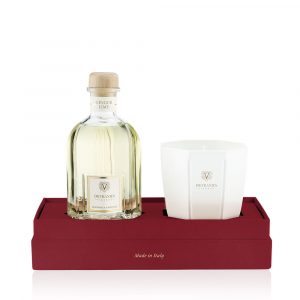 DR. VRANJES Gift Box Diffusor 250Ml + Candle 200gr Ginger Lime Candle In Pearl White Color Glass